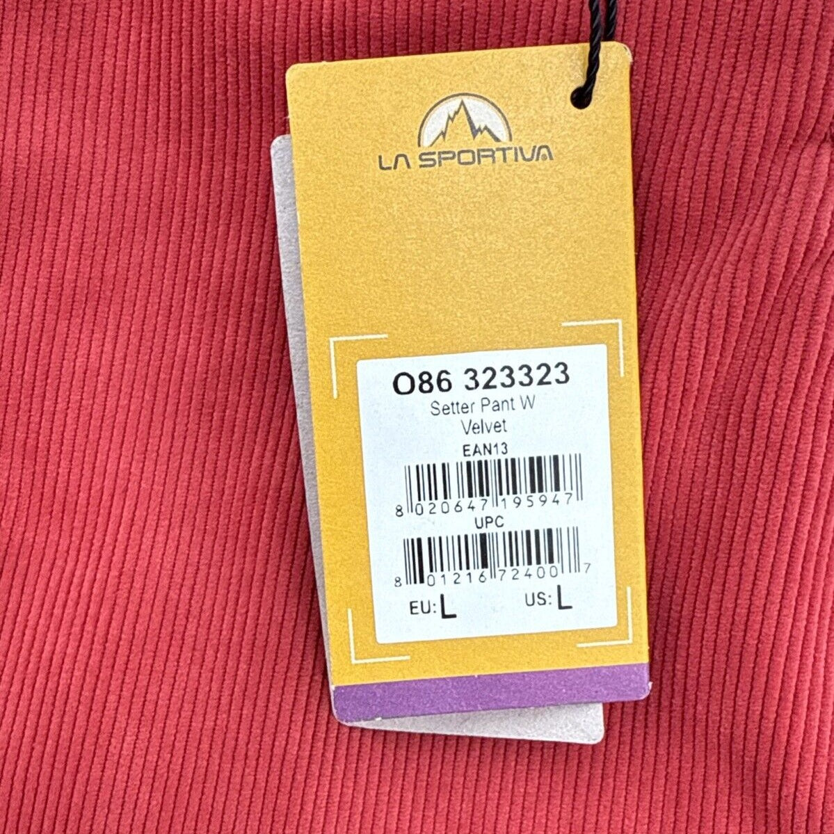 $135 La Sportiva Women’s Climbing Setter Pants- Velvet Red - Large -New With Tag