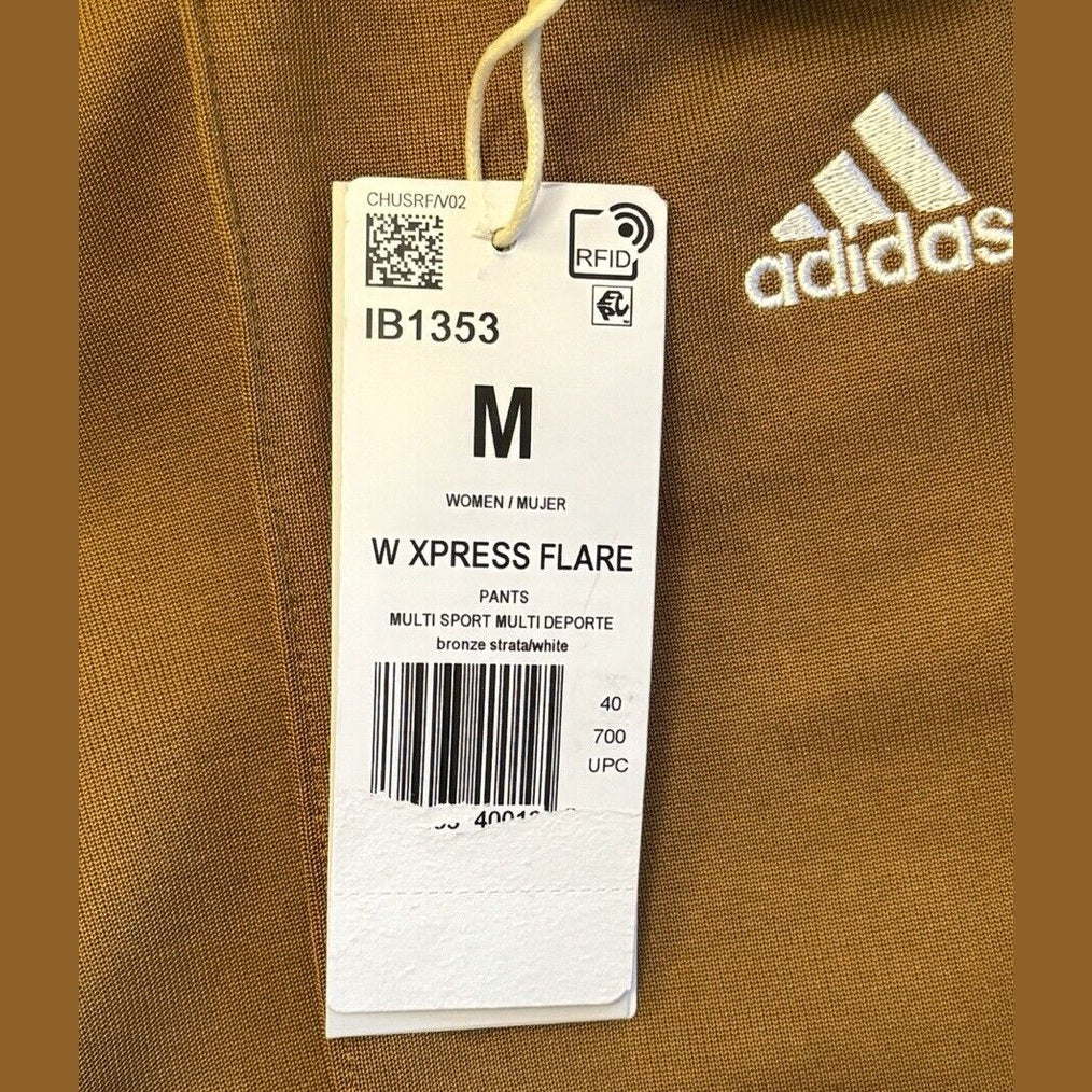 Adidas Women's XPress -Tiro 7/8”Wide Leg Jogger Pants- Bronze Strata- Medium