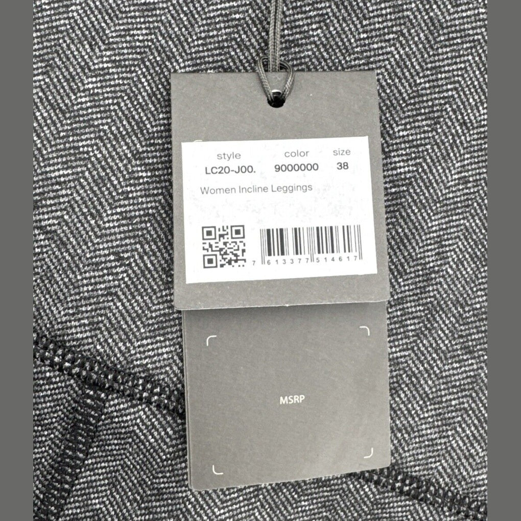 $149 KJUS Women’s Incline Baselayer Leggings Pant- Black Grey- Medium (38)-NWT