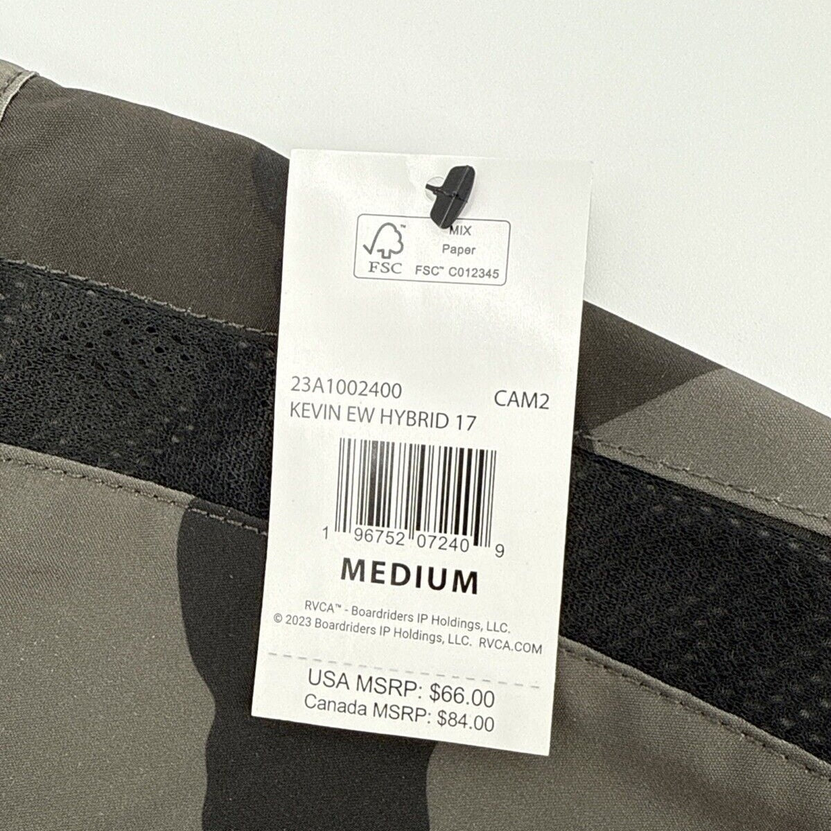 $66 RVCA Men’s Kevin Hybrid 17" Athletic Shorts- Camouflage - Medium -New