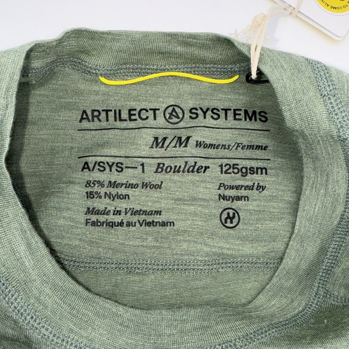 $110 ARTILECT System Women’s Merino Baselayer W-Boulder 125 Tee - Sea-Medium-New
