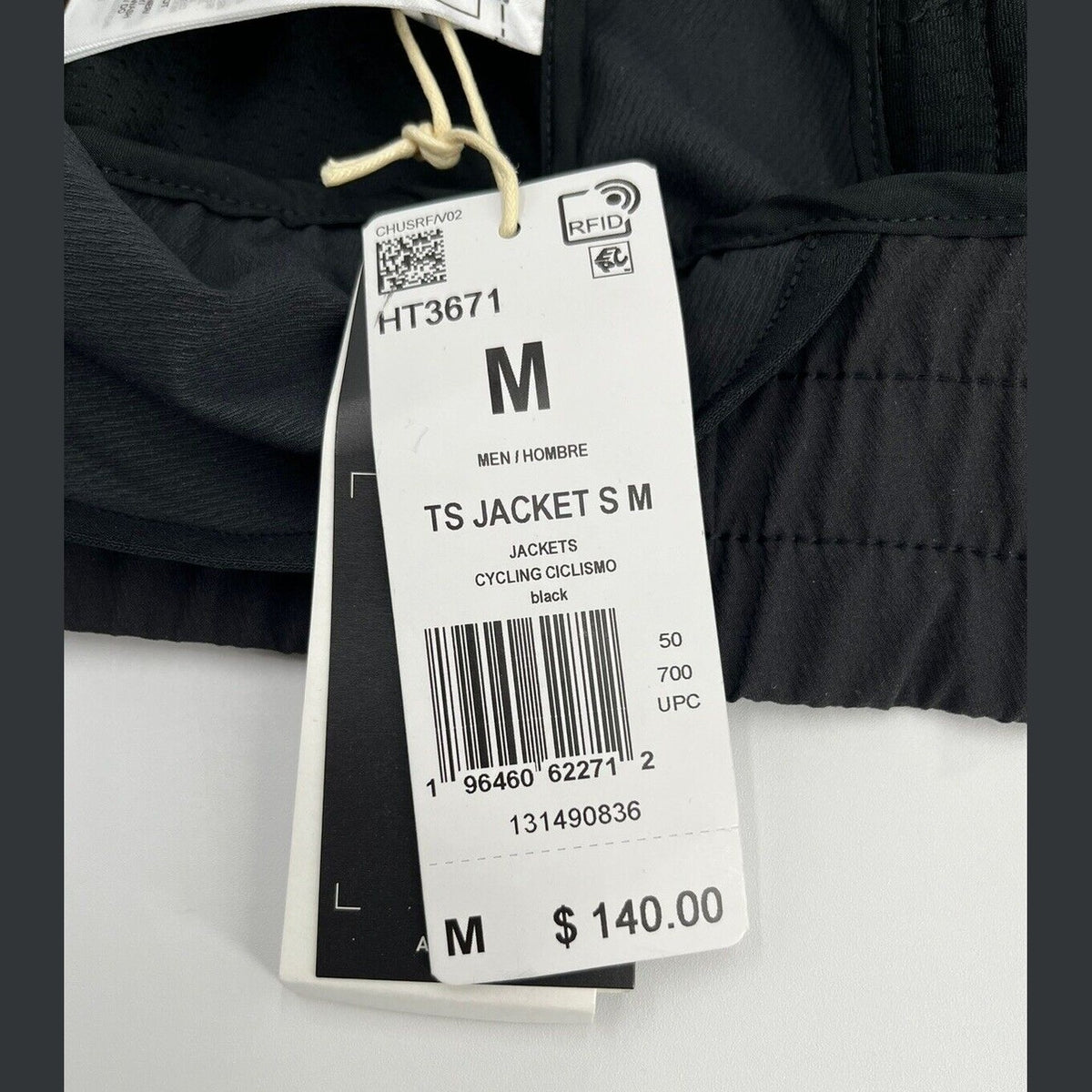 $140 Adidas HT3671 The TS Cycling Full Zip Jacket - Black - Medium- New Tags