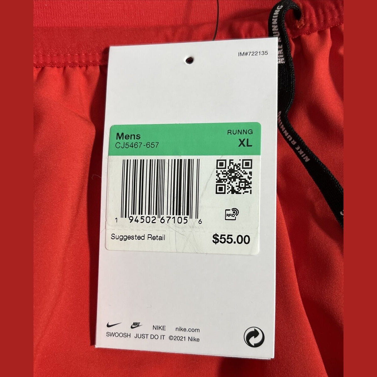 $55 Nike Men’s Flex Stride 5" Lined Running Shorts CJ5467-657- Red - XLarge -New