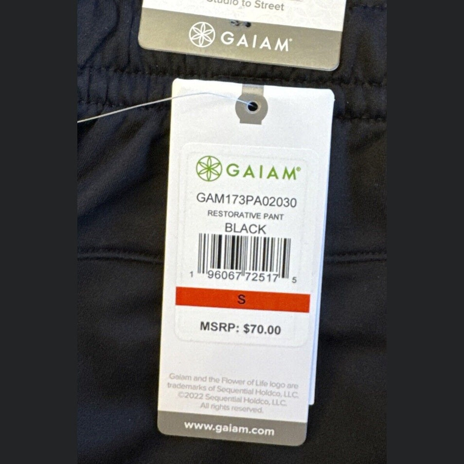 $70 Gaiam Men’s Restorative Slim Fit Pant- Black - Small