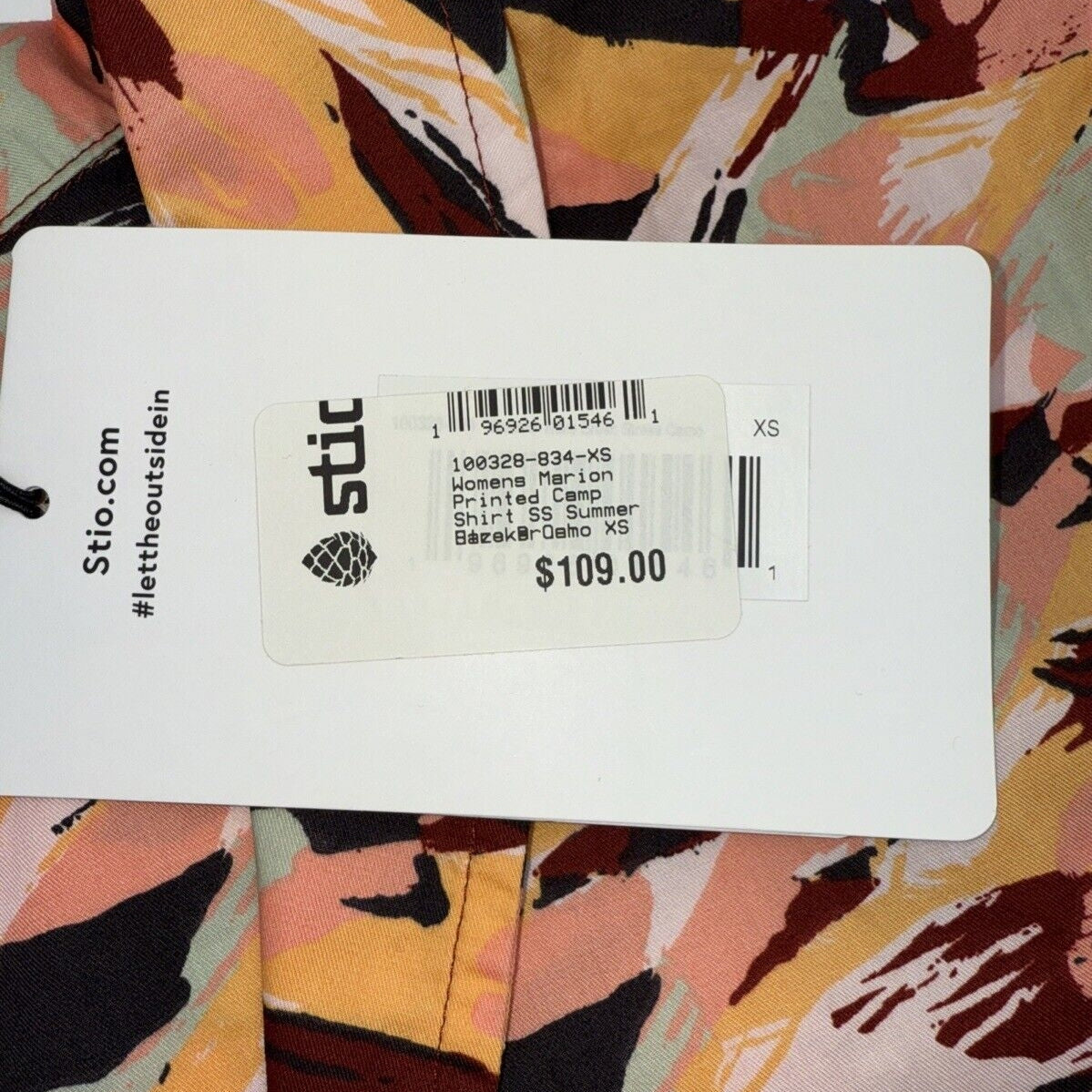 $109 Stio Women’s Marion Brush Stroke Camp Shirt Button Up-Size: XSmall- NWT
