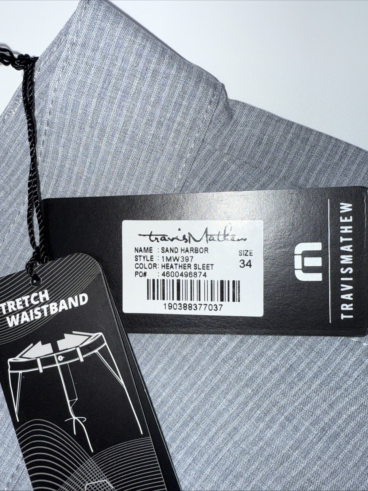 $94 Travis Mathew Men’s Sand Harbor Golf Shorts- Heather Sleet Grey- 34W-New Tag