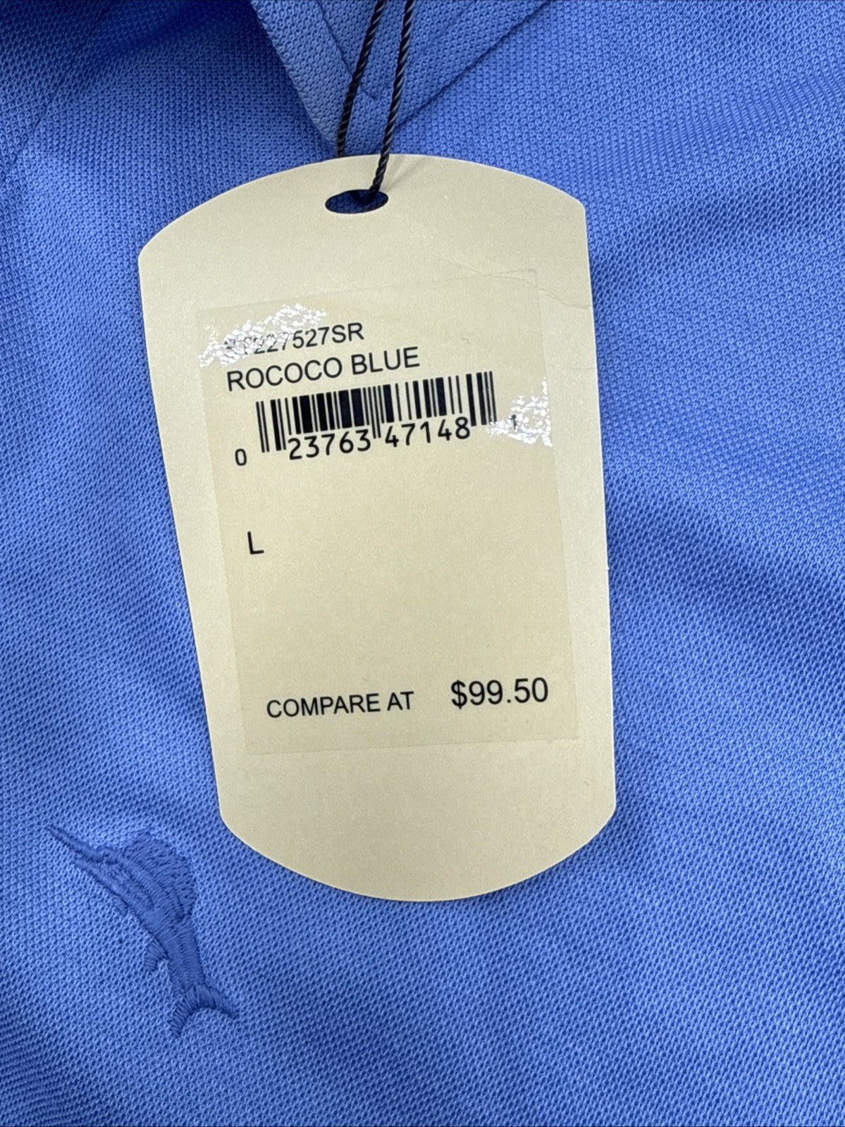 $100 Tommy Bahama Men’s Soft Polo Shirt ST227527SR- Rococo Blue-Large -NEW