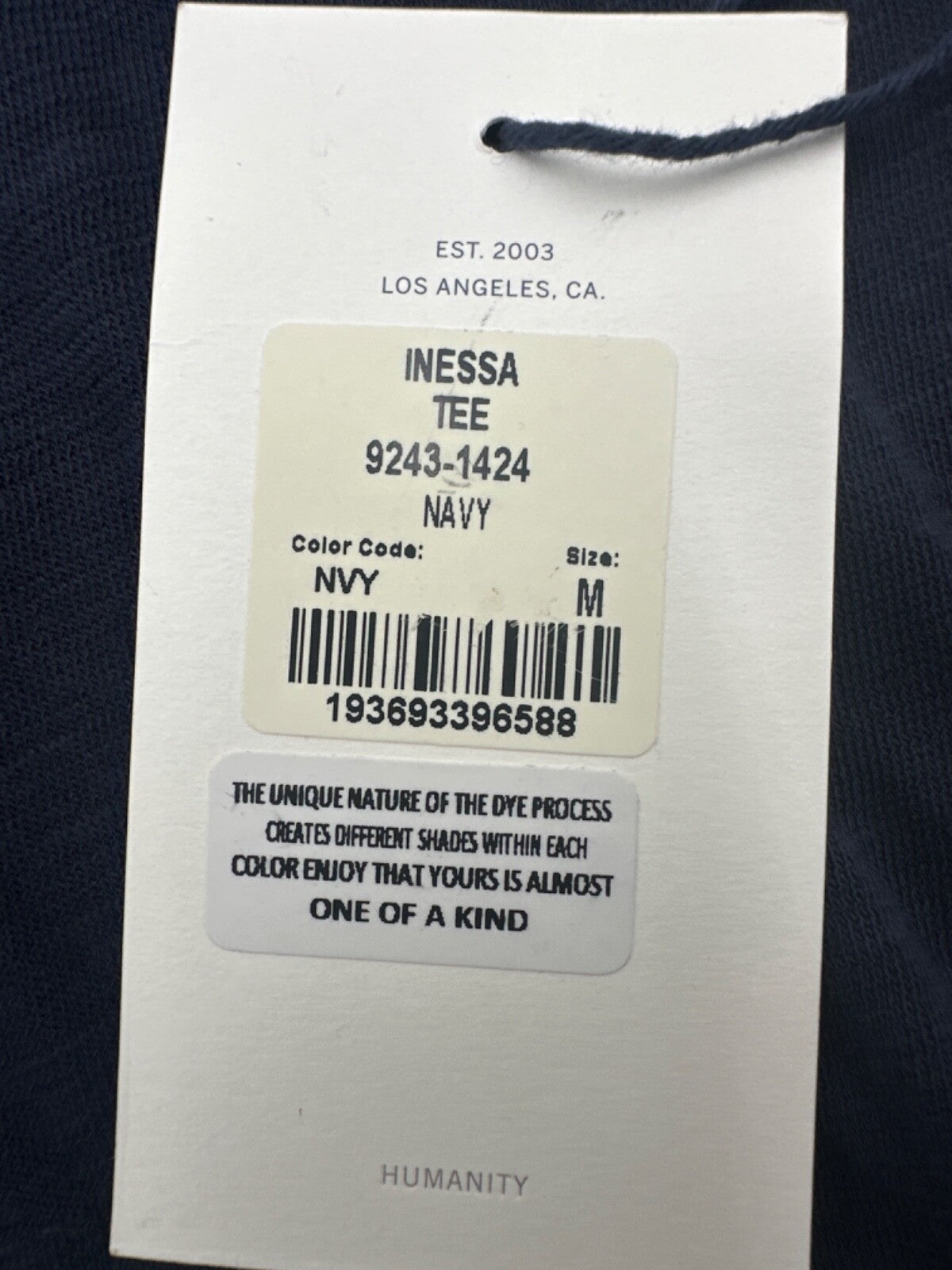 $58 Citizens of Humanity Women’s Cotton Inessa Scoop Neckline Tee - Navy- Medium