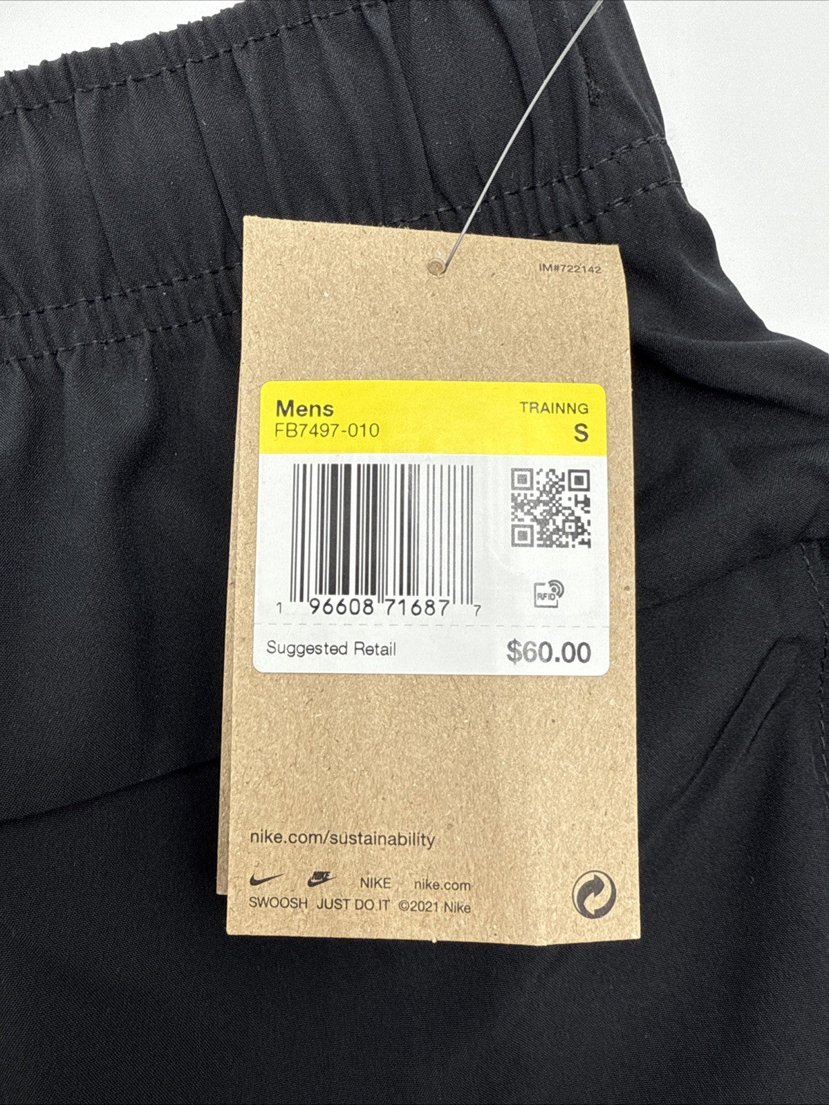 $60 Nike Form Tapered Versatile Pants Lightweight Jogger FB7497-Black -Small-New