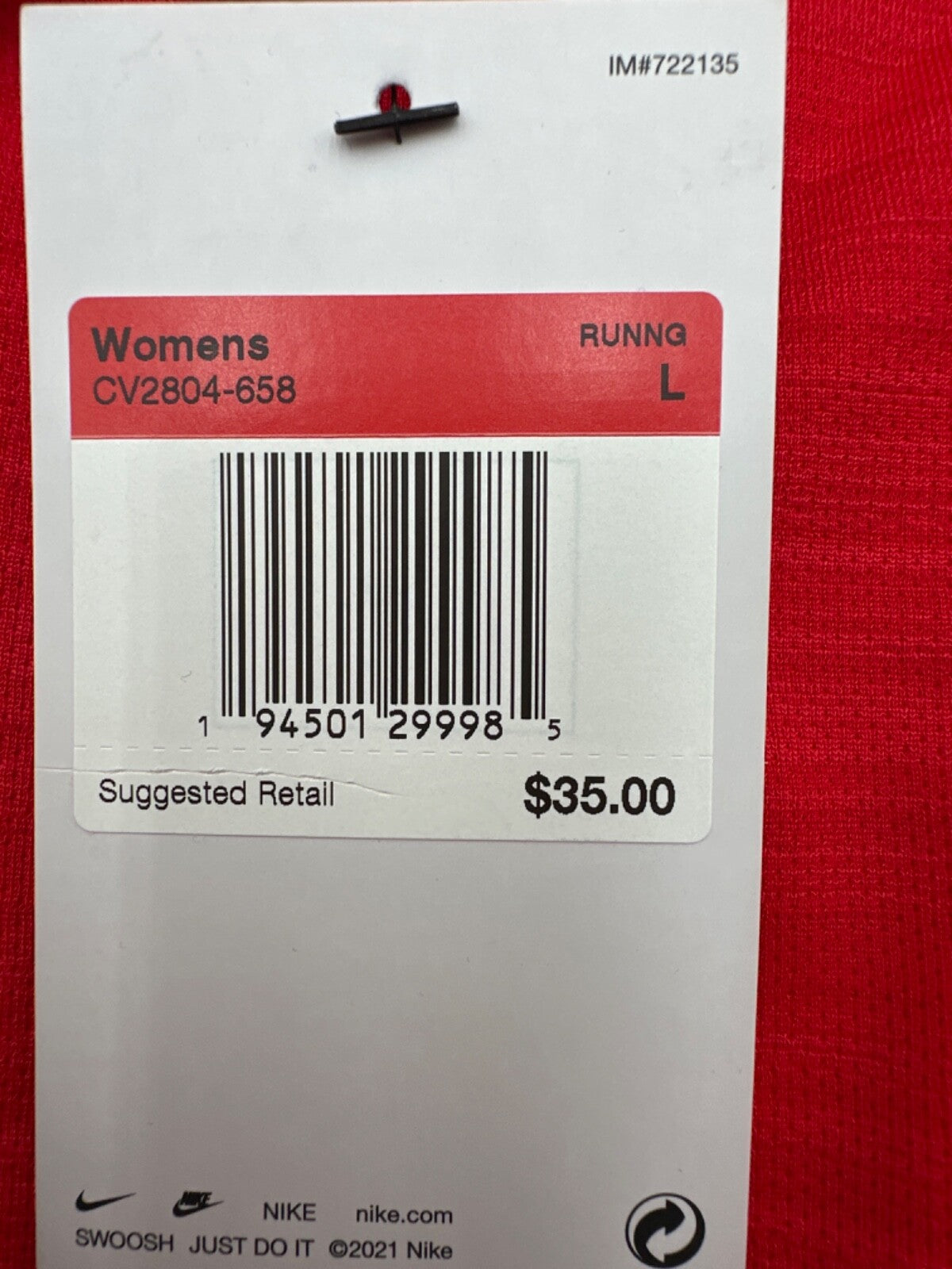$35 Nike Women’s Stock Dry Miler Singlet Tank Top - Red - Large - New With Tags