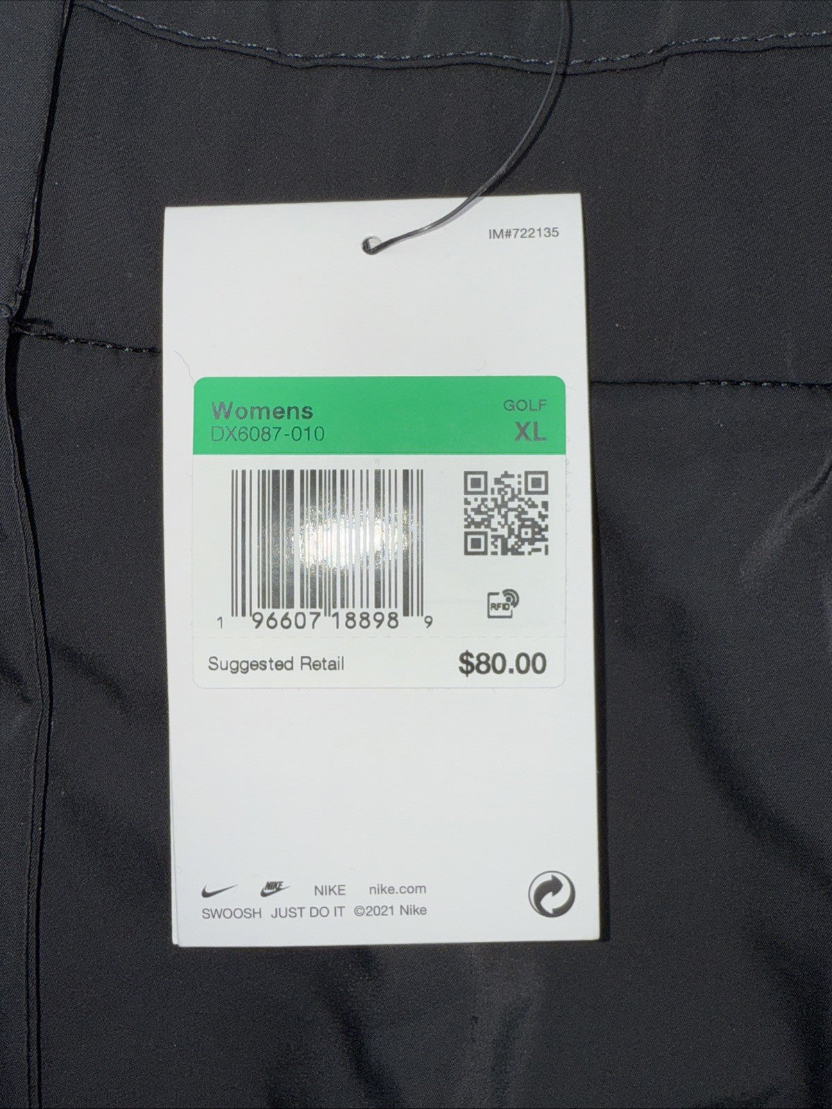 $80 Nike Dri Fit Women’s Victory 5" Golf Shorts - Black - XLarge - New