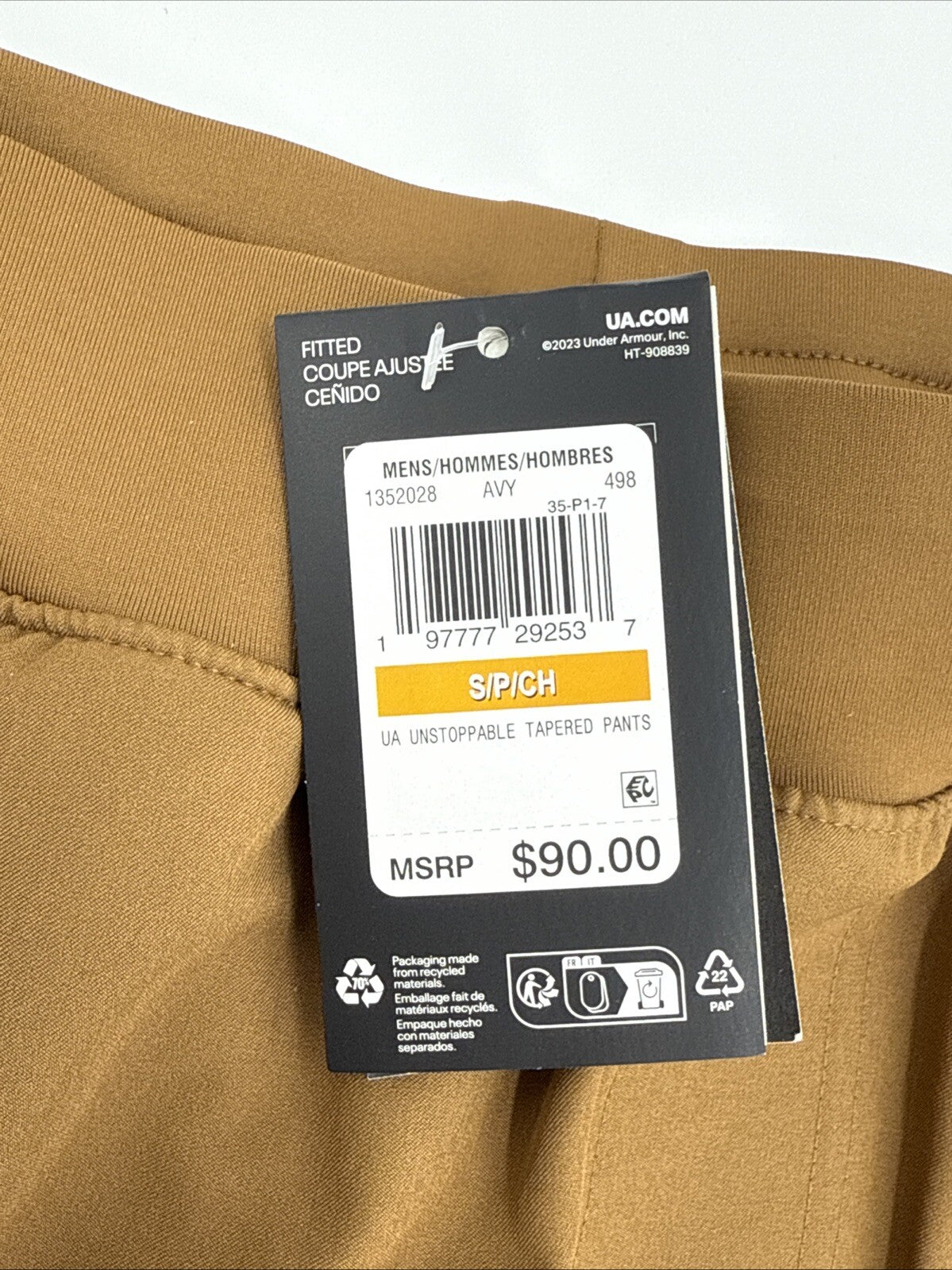$90 Under Armour Men’s Unstoppable Tapered Training Joggers -Coyote - Small -New