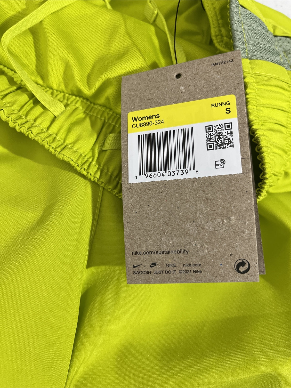 Nike Women's Tempo 3” Running Shorts-Bright Cactus-Small- New Tag