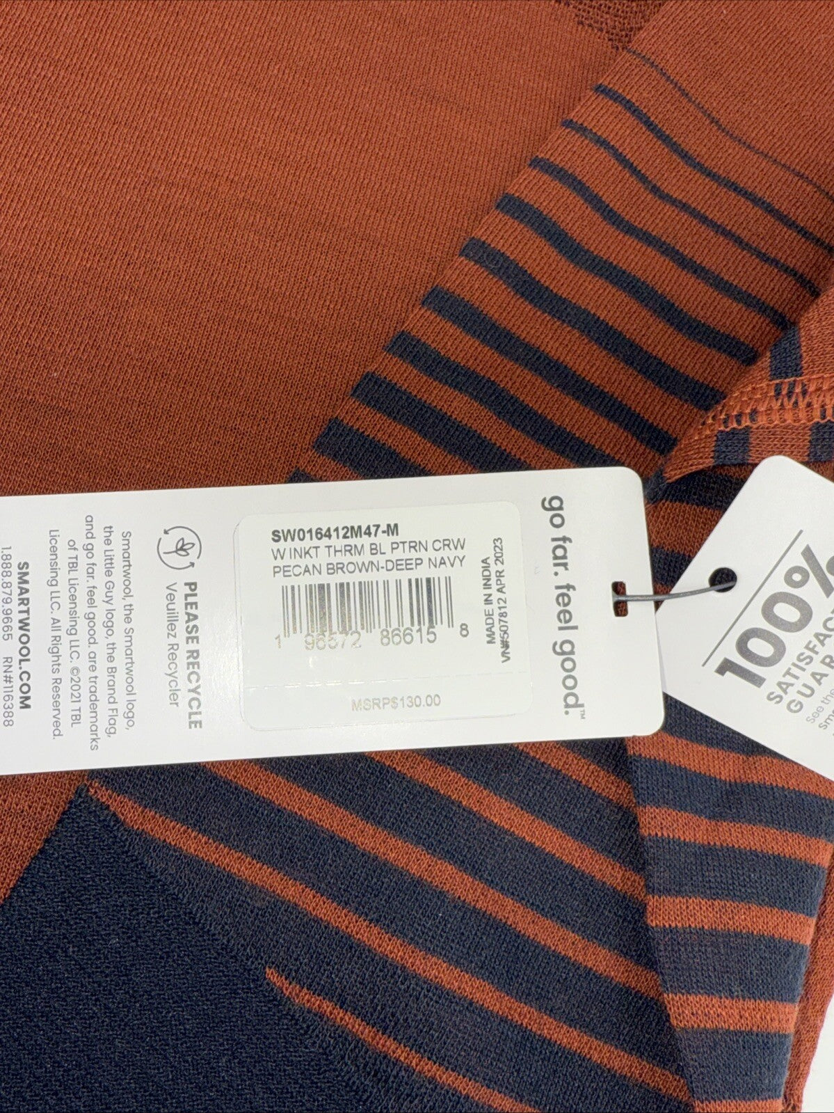$130 Smartwool Women’s Intraknit Merino Base Layer Crew-Pecan Tan-Medium-New Tag