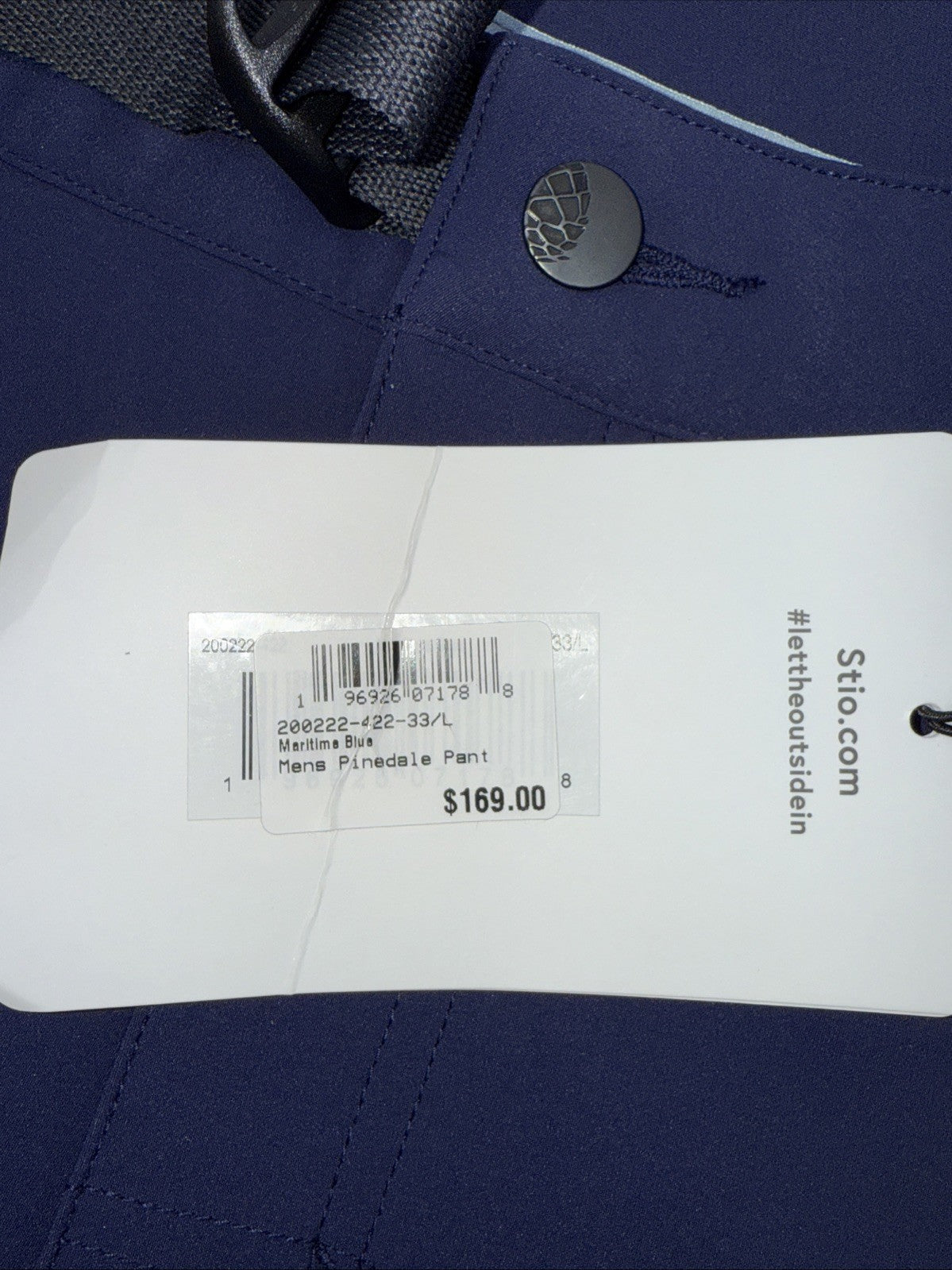 $169 Stio Men’s Pinedale Tech Pant Stretch - Maritime Blue- Size: 33W 34L- New