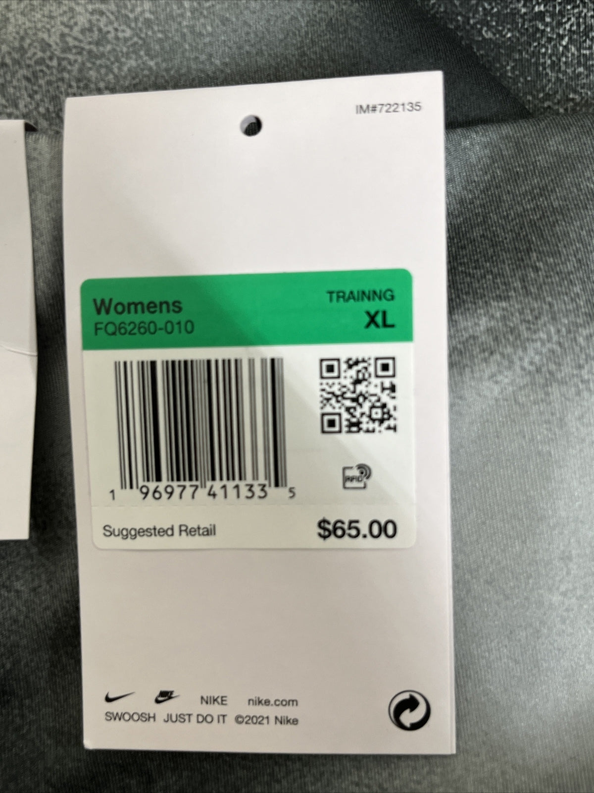 Nike Women's One Dri-FitHigh-Waisted Graphic Leggings-Black/Grey-XLarge-New $65