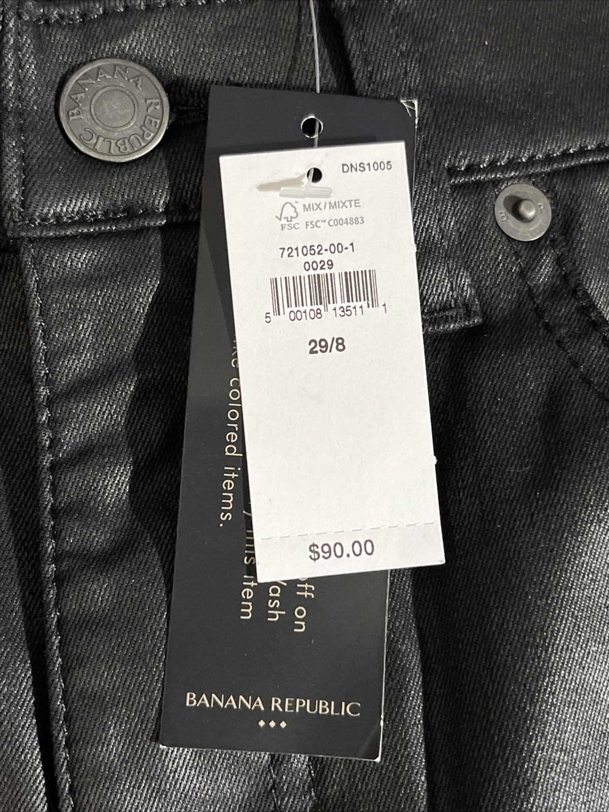 Banana Republic Women’s High Rise Vegan Suede Jean-Black- Size 29/8-NWT $90