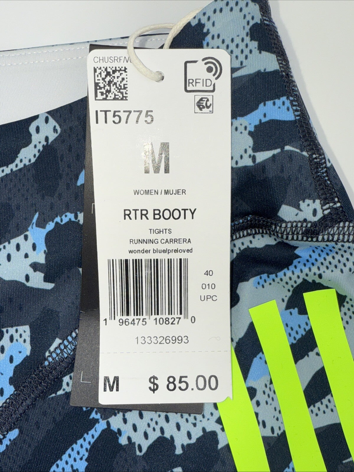 $85 Adidas Women Adizero Booty Elite Running tights shorts IT5775- Blue- Medium