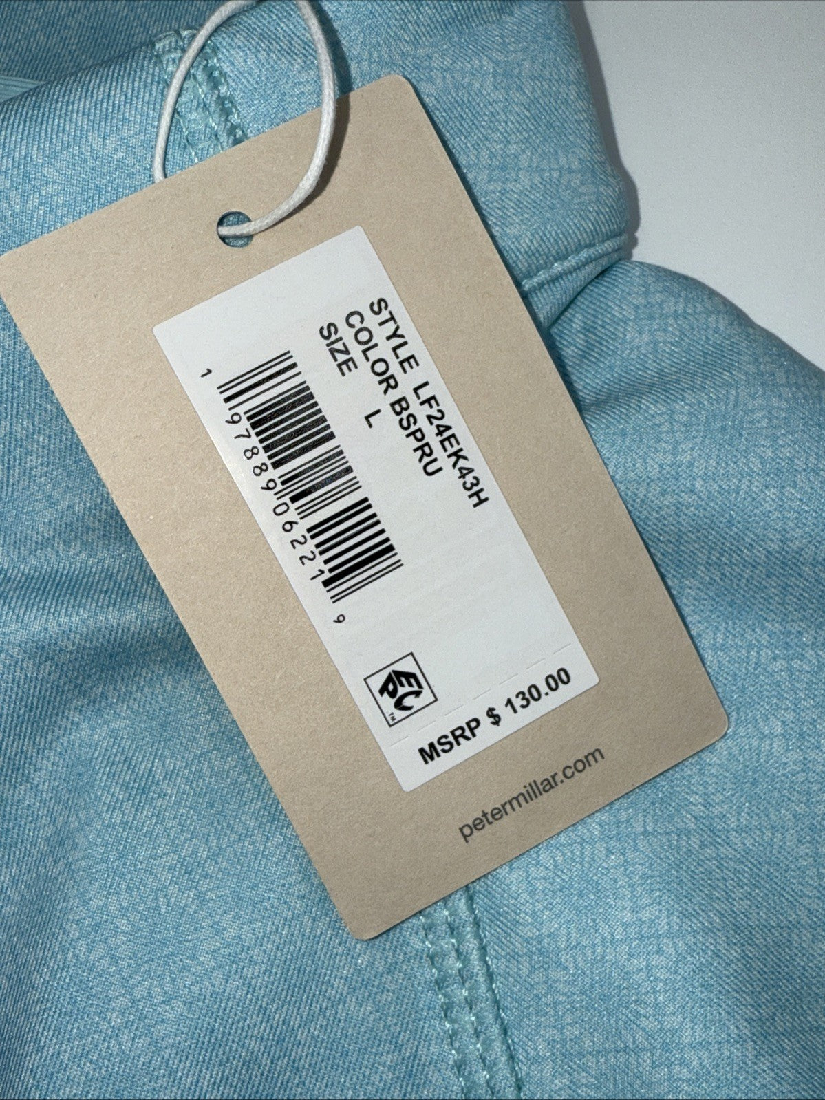 $130 Peter Millar Women’s Printed Raglan Sleeve Perth Layer Pullover-Blue-Large