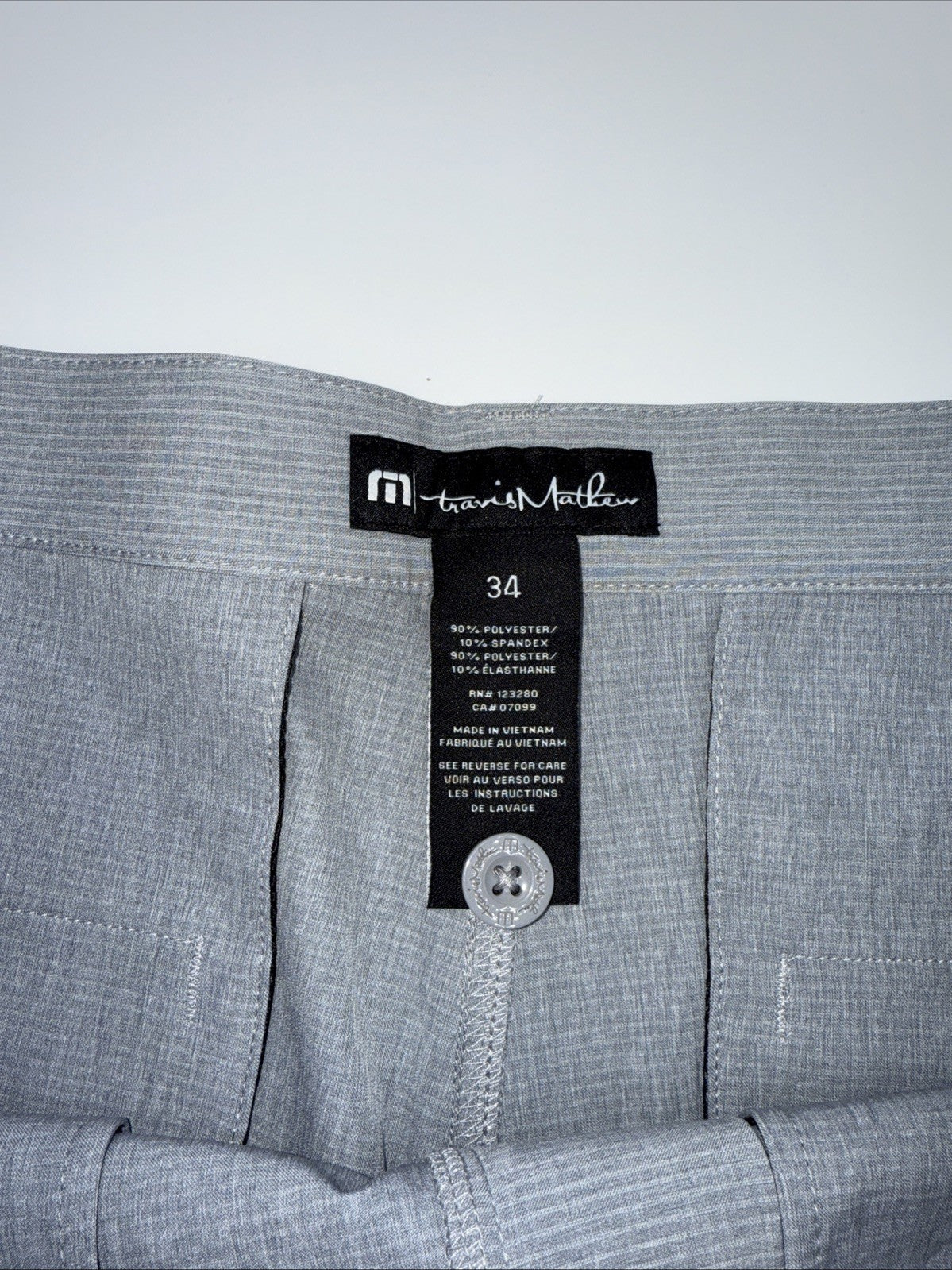 $94 Travis Mathew Men’s Sand Harbor Golf Shorts- Heather Sleet Grey- 34W-New Tag