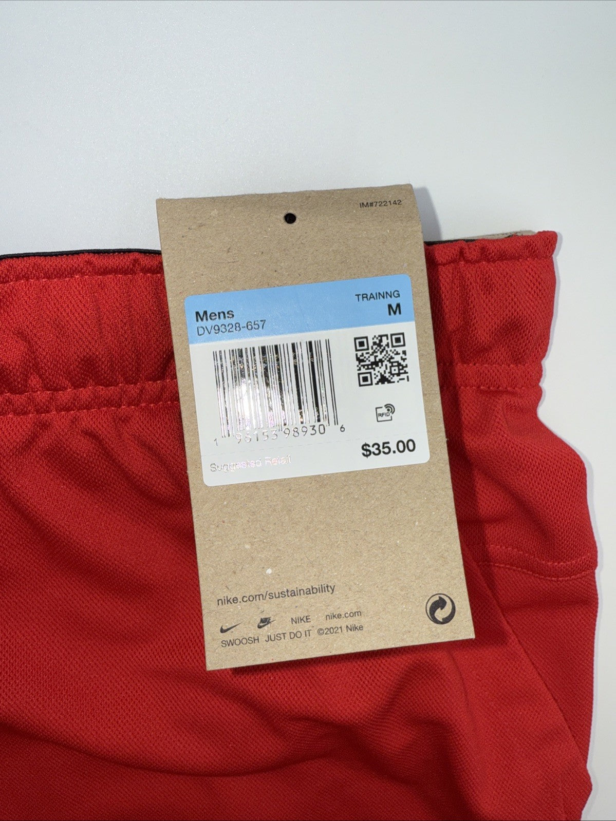 Nike Men's Totality 9" Unlined Knit Fitness Shorts- SCARLET Red- Medium- New