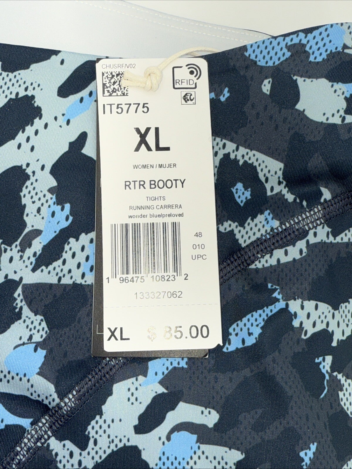 $85 Adidas Women Adizero Booty Elite Running tights shorts IT5775- Blue- XLarge