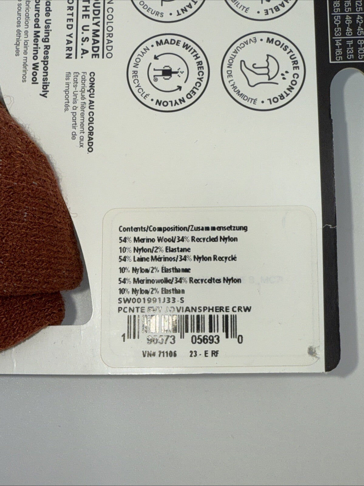 Smartwool Everyday Light Cushion Crew- Unisex Small- New