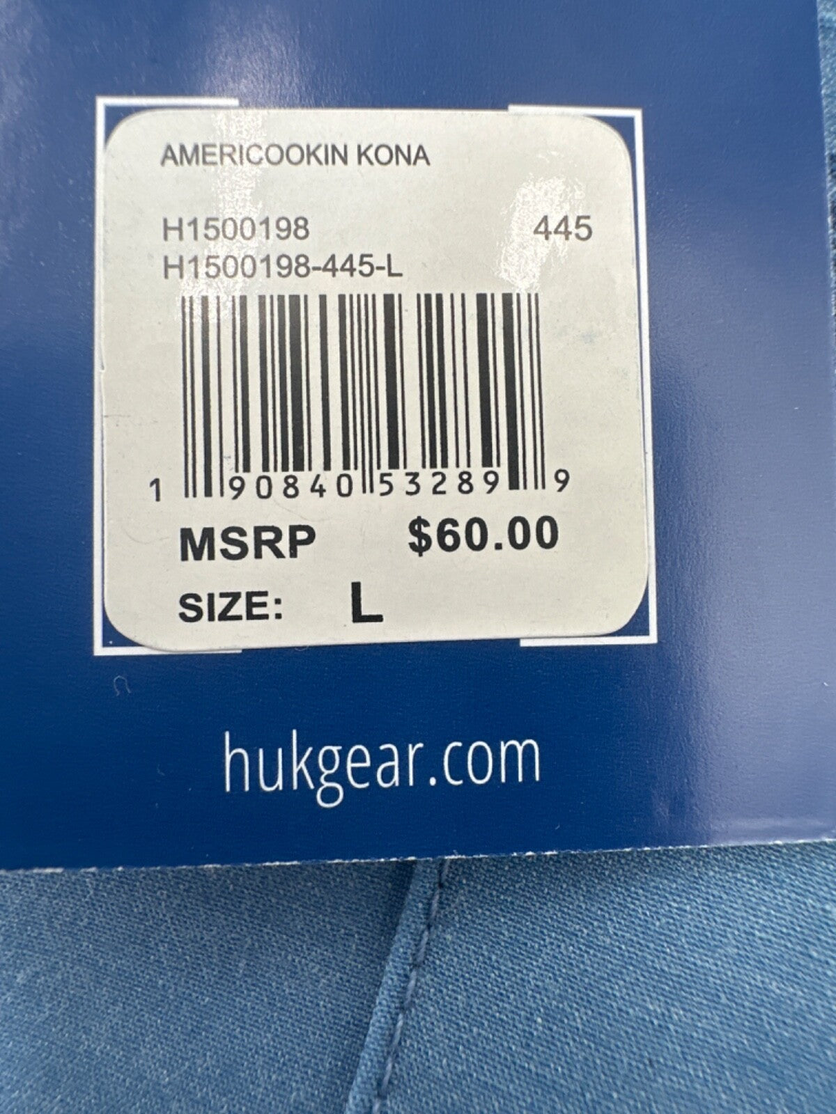 $60 Huk Men's Americookin Konna Button Down Shirt - Navy - Large -New With Tags