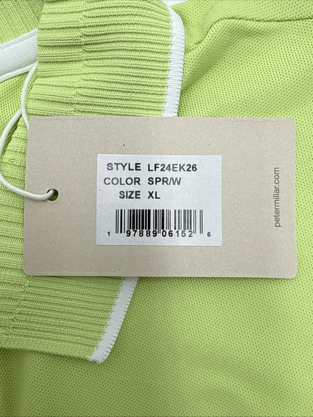 $110 Peter Millar Women’s Whitworth Mesh Sport Polo Shirt- Lime-Size XLarge -New