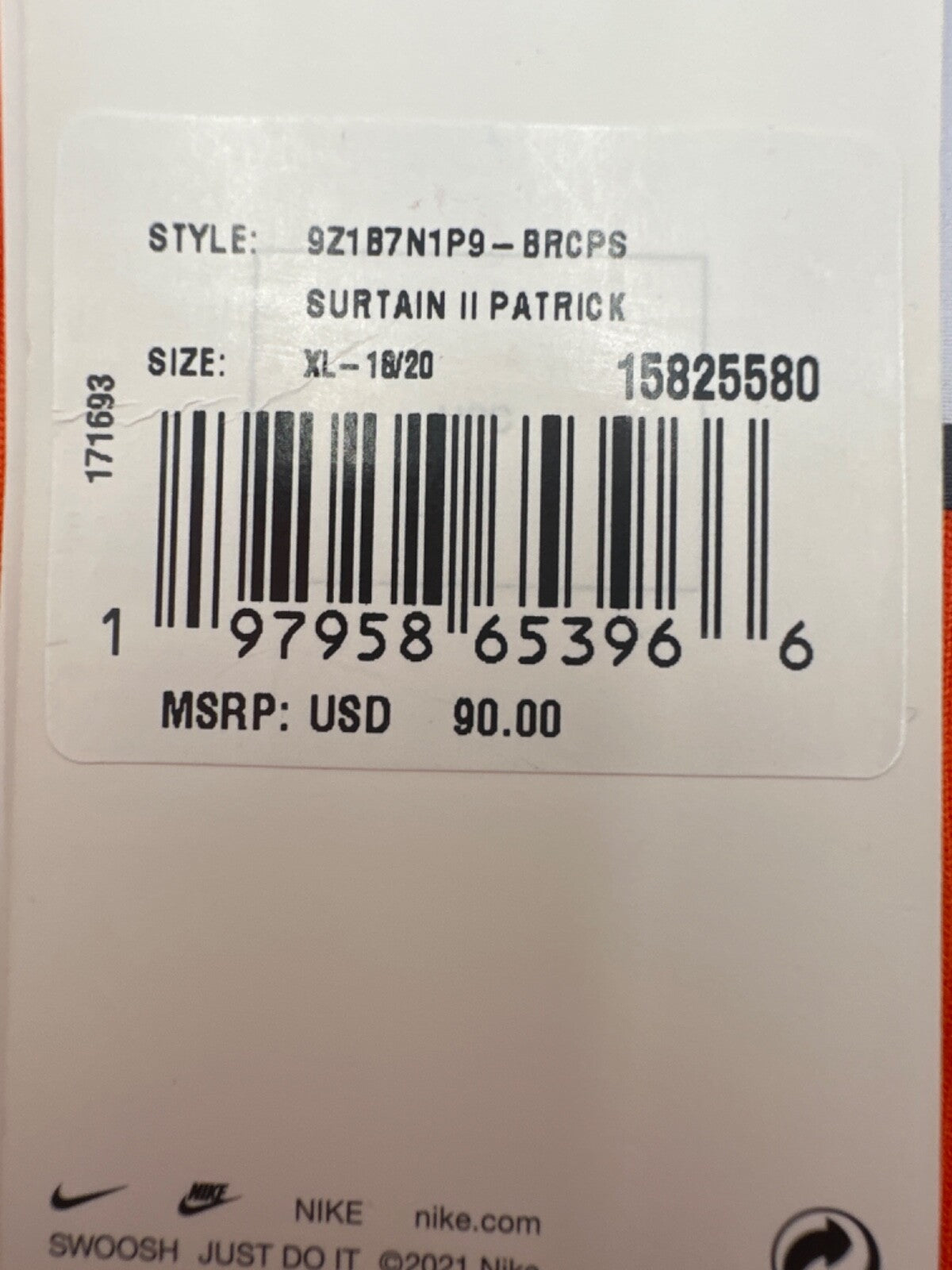 $90 Nike Youth Denver Broncos Patrick Surtain II Jersey - Orange/Blue - XLarge
