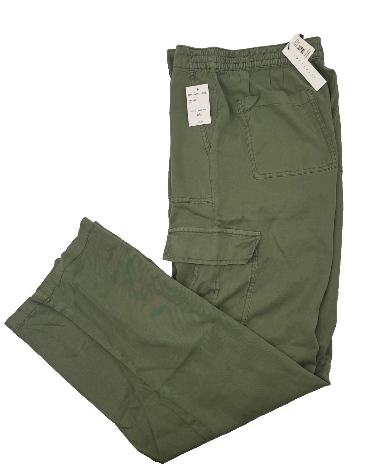 $119 Sanctuary Women’s-Sophia Cargo Pants-Green Tea- Medium-New Tag