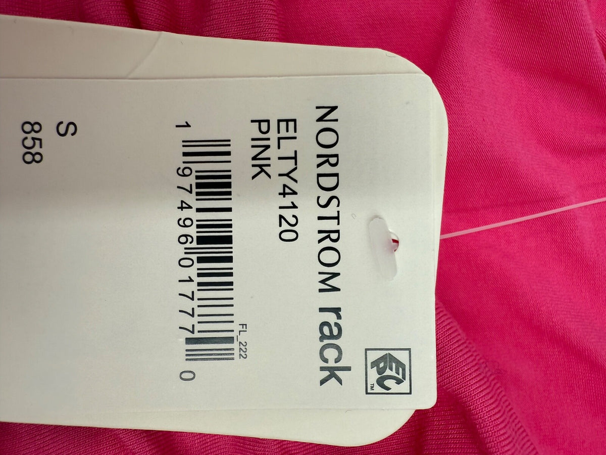 $74 Elodie Women’s-Square Neck Long Sleeve Shirt-Hot Pink-Small-New Tag