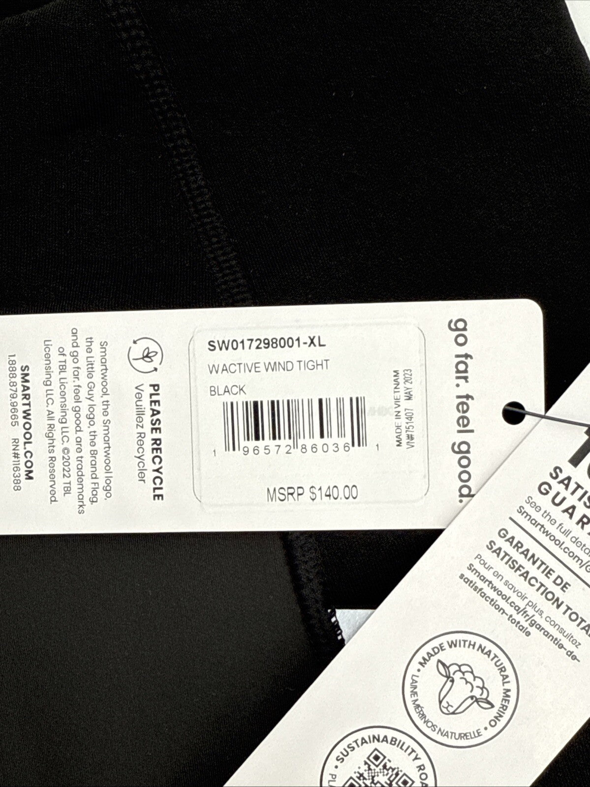 Smartwool Women’s Active Wind Tights Pants- Black - XLarge- NEW- $140.00 Retail
