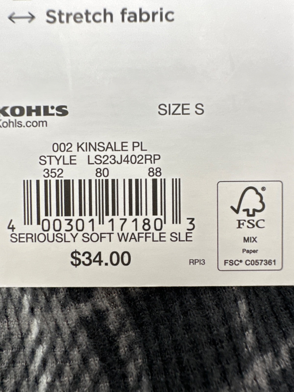 $34 Sonoma Men's Seriously Soft Sleep Pant - Black/White - Small - New With Tag