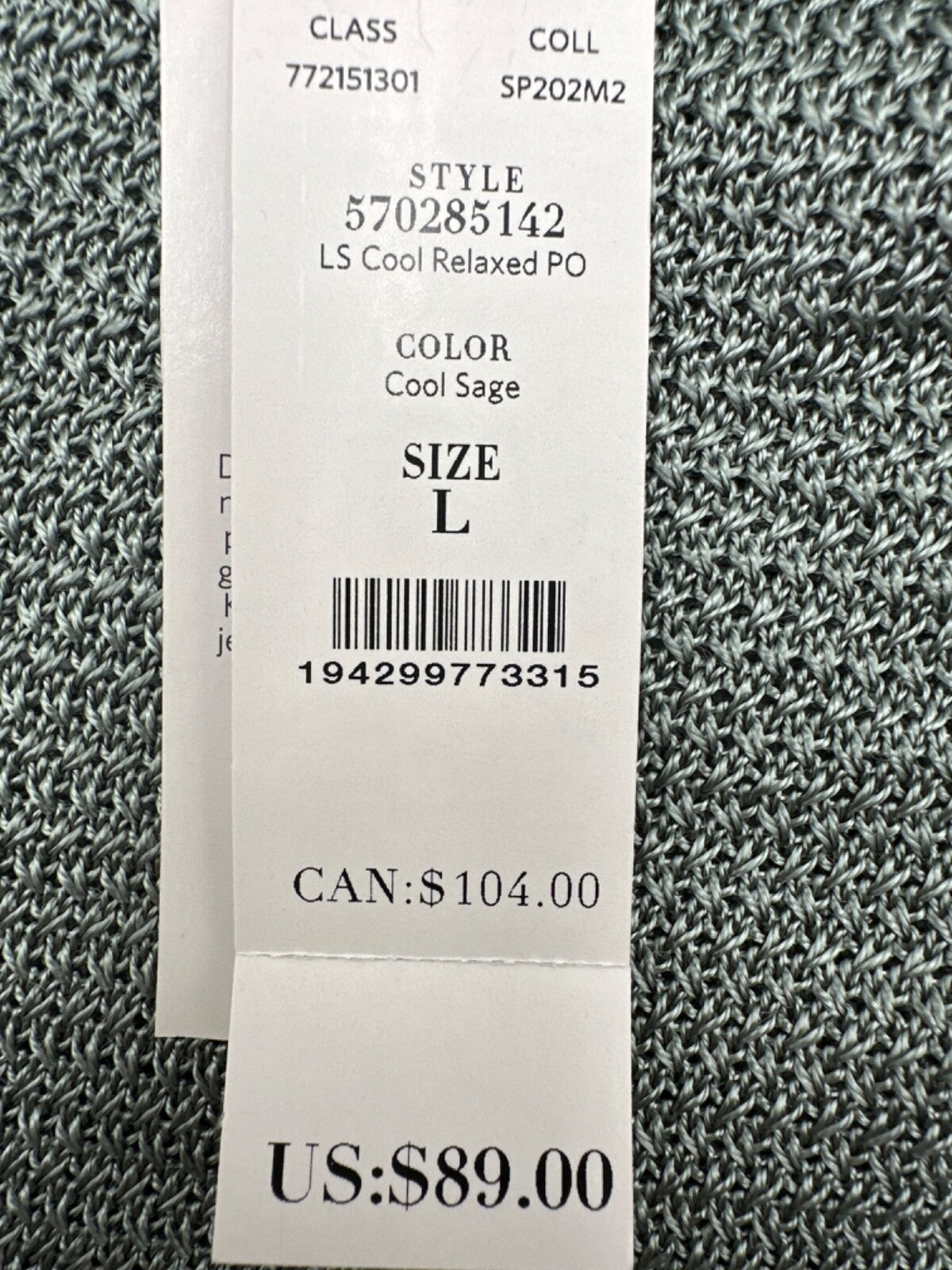 $89 White House Black Market Women's Long Sleeve Shirt- Cool Sage -Large- New
