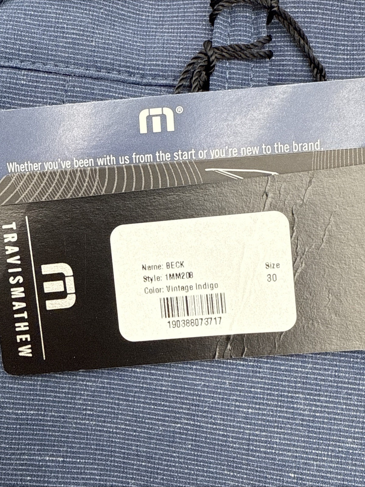 $85 Travis Mathew Men's Beck Shorts Stretch Waistband-Indigo Blue -Size: 30- New