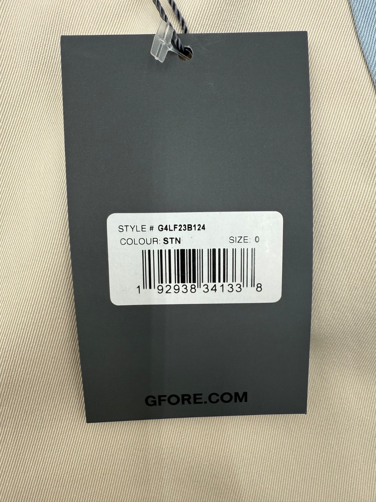 $140 G/FORE Women’s-Stretch Tech Side Stripe Twill Golf Trouser-Tan/Blue-Size 0