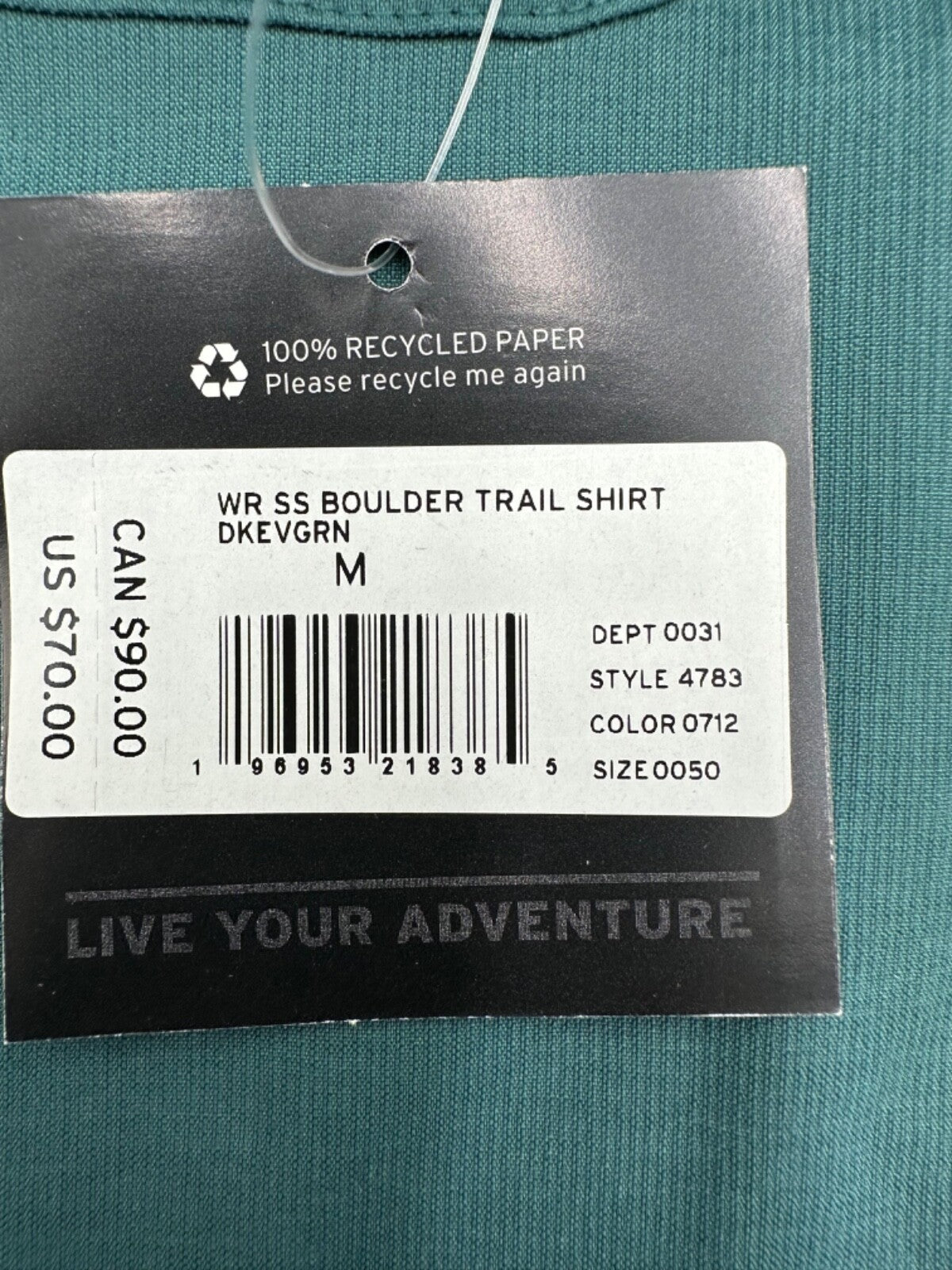 $70 Eddie Bauer Women's Boulder Trail Shirt - Evergreen - Medium - New With Tag