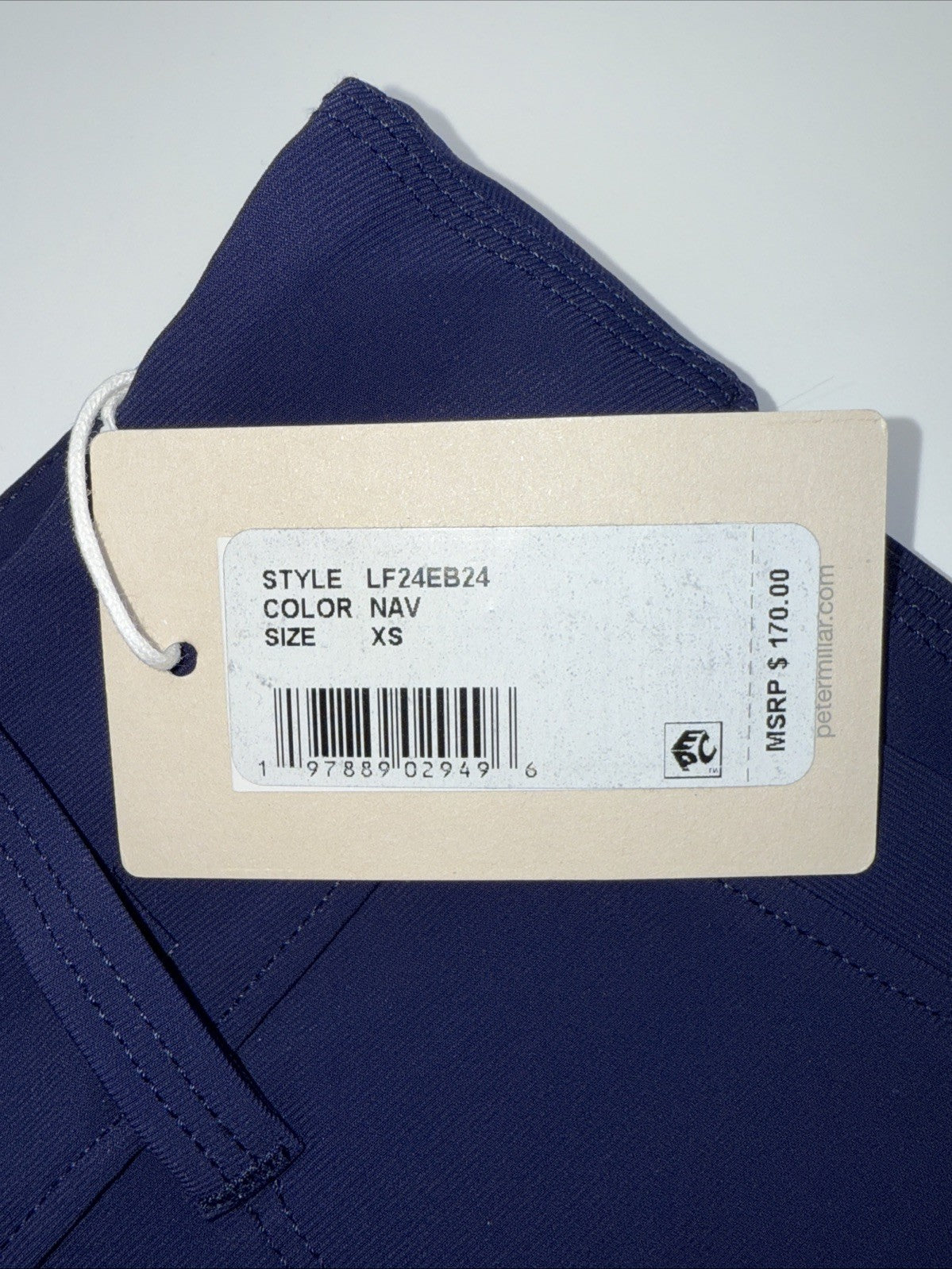 $170 Peter Millar Women’s Bingham High Stretch Ankle Pants - Navy - XSmall -New