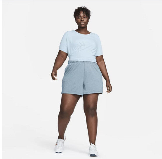 Nike Women’s Dry Fit Attack Shorts Running Training - L/Blue -2XLarge-New