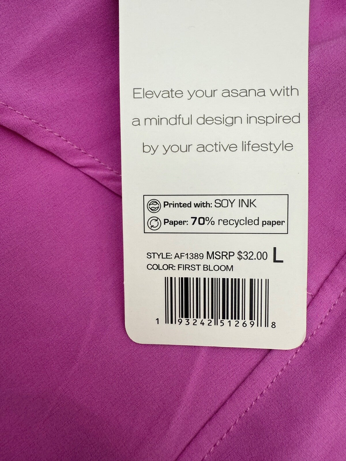 $32 Apana Women’s-Yoga Lifestyle Short-First Bloom Purple-Large-New Tag