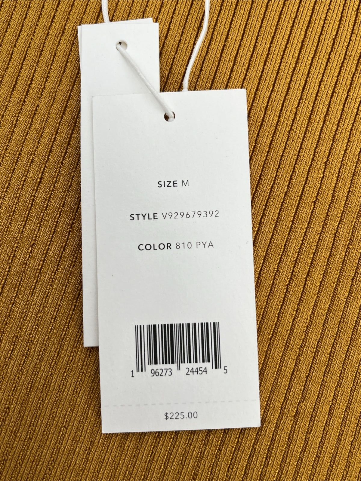$225 Vince Women’s Ribbed Sweetheart Bralette Crop Tank Top-Orange Sun-Medium