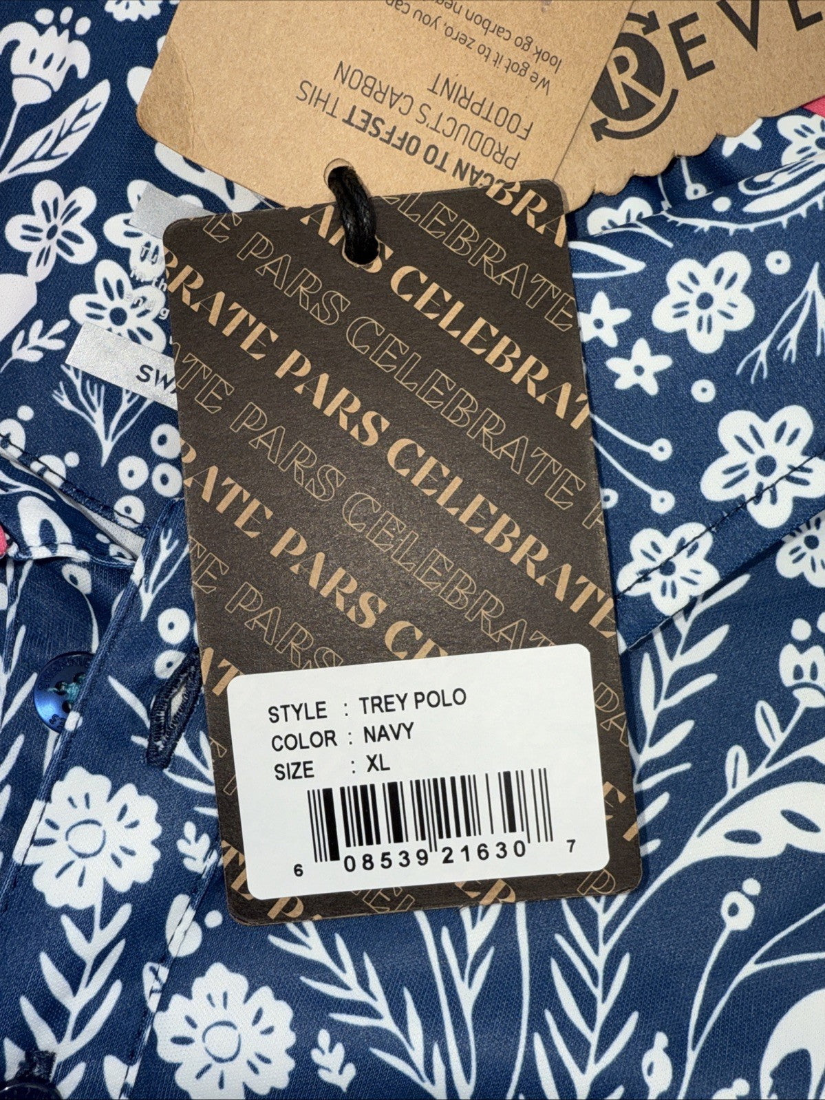 $65 Swannies Men’s Golf Trey Polo Shirt- Navy/White- XLarge - New With Tags