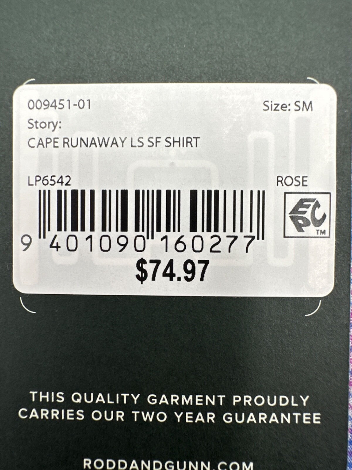 $125 Rodd and Gunn Men's Care Runaway Long Sleeve Button Up Shirt-Blue/Red-Small