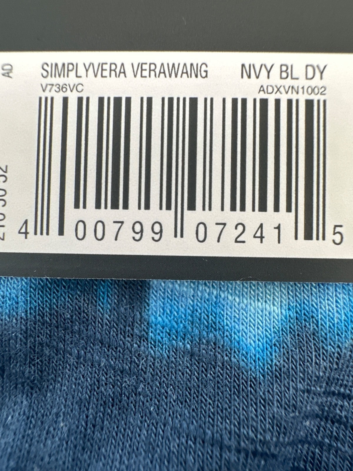 Simply Vera by Vera Wang Women’s Dye Top -Navy Blue - Small - New With Tags