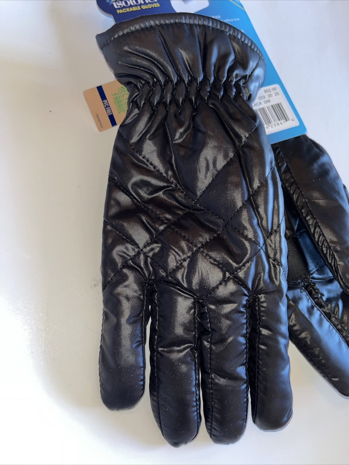 Isotoner Womens Fleece Lined Gloves One Size Smart Dri Works w/Touchscreen-Black