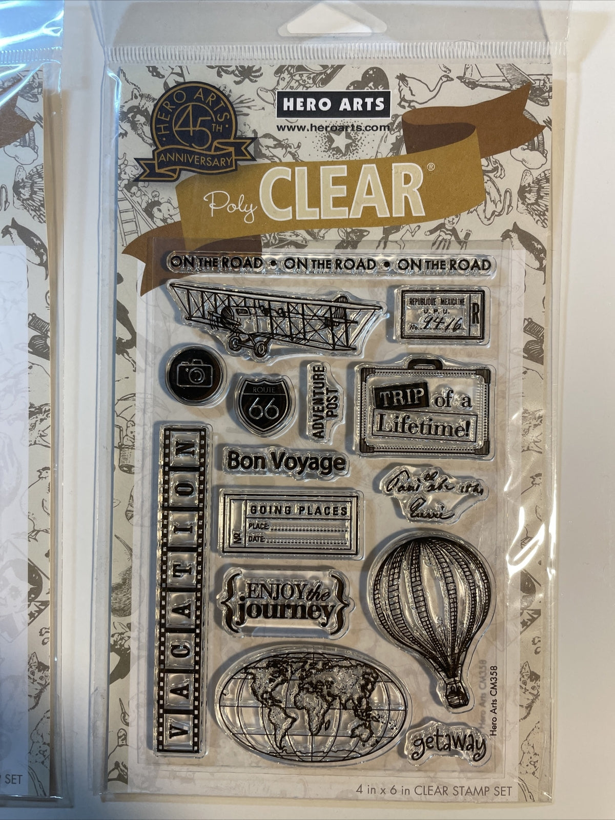 Lot Of 3 Hero Arts Poly Clear Photopolymer Stamps - Combo Lot