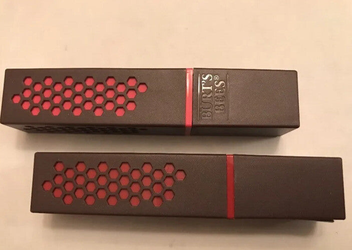 Lot (2) Of Burt's Bees Lipstick Colors: 1 Ruby - 1 Fuchsia - Amazing Deal!