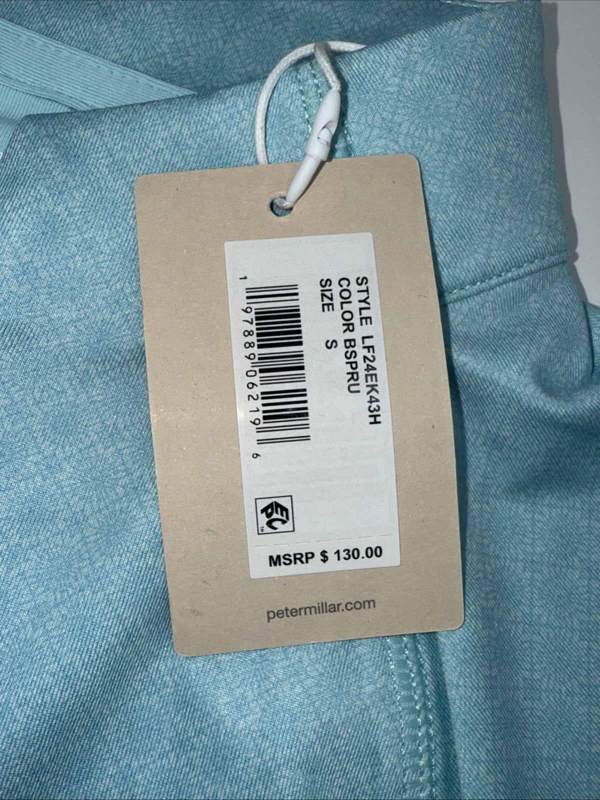 $130 Peter Millar Women’s Printed Raglan Sleeve Perth Layer Pullover-Blue-Small