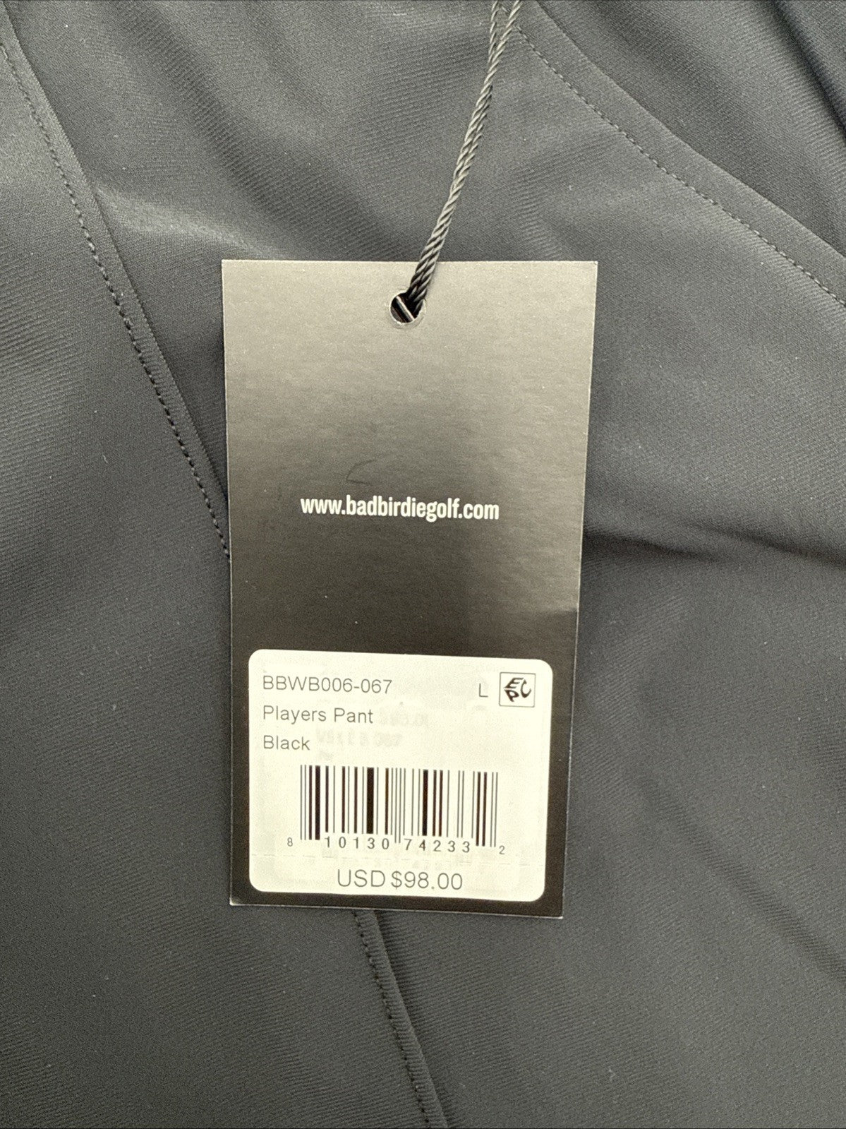 $98 Bad Birdie Women’s PLAYERS Golf Pants- Black - Large - New Tag